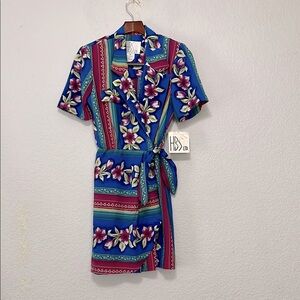 Vintage HBS Hawaiian Floral Romper Playsuit